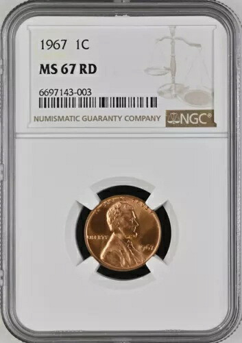 1967 1C RD リンカーン記念館 1 セント NGC MS67RD 6697143-003|WORLD RESOURCE【KING店】