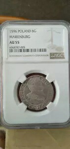 ポーランド 1596年 「マリエンブルク」 6G銀貨 NGC AU 55｜WORLD RESOURCE【KING店】