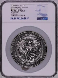NGC MS70 FR チャド 2022 禁断のフェニックス コイン 2オンス シルバー + 8オンス Cu COA｜WORLD RESOURCE【KING店】