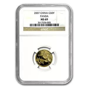 2007 中国 1/10 オンス ゴールド パンダ MS-69 NGC|WORLD RESOURCE【KING店】