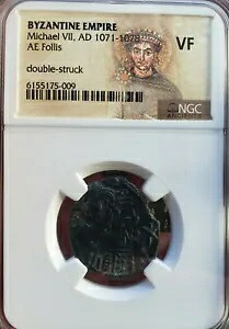 ミカエル 7 世 AD 1071-1078 AE フォリス。ビザンツ帝国。 NGC VF ダブルストラク｜WORLD RESOURCE【KING店】