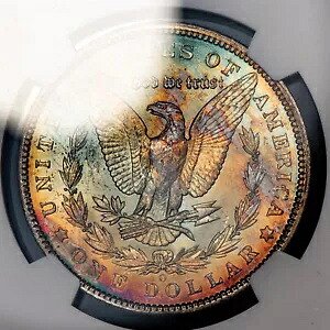 1904-O $1 モーガン ダラー - PQ レインボー ミント バッグ トーニング - NGC MS 64 - ビデオ - D5057｜WORLD RESOURCE【KING店】