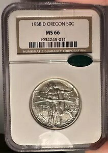 1938-D 50c NGC MS 66 CAC オレゴン記念ハーフダラー｜WORLD RESOURCE【KING店】