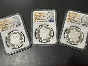 2023-S モーガン シルバー ダラー プルーフ コイン NGC PF 70 ES 3 個セット｜WORLD RESOURCE【KING店】