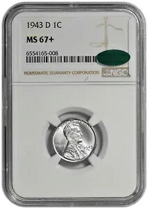 1943 D 1c リンカーン スチール ウィート セント NGC & CAC MS 67+ 新しいホルダー｜WORLD RESOURCE【KING店】