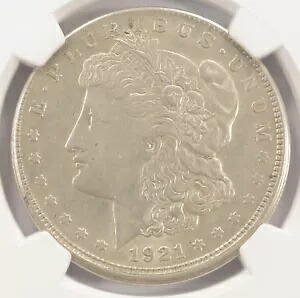 1921-S $1 モルガン ドル ブロードストラック NGC AU 詳細