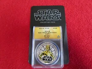 2011 ニウエ $1 シルバー プレート スター ウォーズ C-3P0 ANACS PF69 ディズニー ルーカス ngc COA付き c3p0|WORLD RESOURCE【KING店】