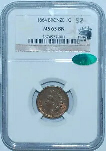 1864 NGC MS63BN FS-1301 CAC S-2 RPD イーグルアイ フォト シール インディアン セント|WORLD RESOURCE【KING店】