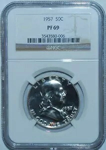 1957 NGC PR69 PF69 プルーフ ストライク フランクリン ハーフダラー｜WORLD RESOURCE【KING店】