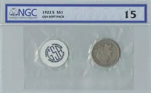 1922-S ピースダラー GSA ソフト パック S$1 NGC F15|WORLD RESOURCE【KING店】