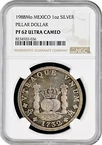 メキシコ 1 オンザ 1988 月、NGC PF62 UC、「第 14 回貨幣会議 - ピラードル」-|WORLD RESOURCE【KING店】