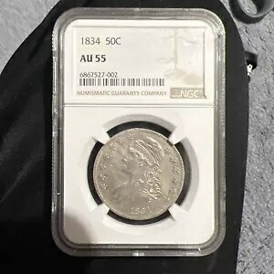 1834 キャップド バスト ハーフダラー NGC AU 55｜WORLD RESOURCE【KING店】