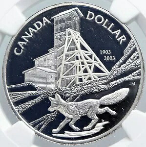 2003 カナダ イギリス エリザベス 2 世 コバルト シルバー センテニアル プルーフ $1 コイン NGC i88909|WORLD RESOURCE【KING店】