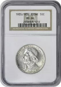 ブーン記念シルバー ハーフダラー 1935/1934 MS66 NGC|WORLD RESOURCE【KING店】
