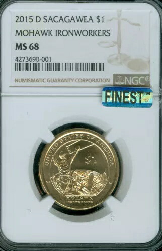 2015 D SACAGAWEA IRONWORKS NGC MS68 PQ MAC 最高級グレード MAC スポットレス *｜WORLD RESOURCE【KING店】