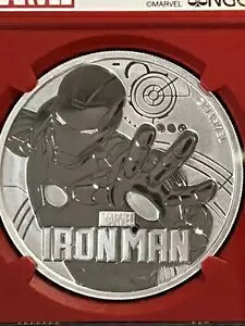 NGC 鑑定 MS70 2018 ツバル 1$ マーベル アイアンマン 1オンス シルバー コイン 初産|WORLD RESOURCE【KING店】