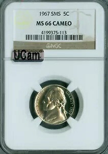 1967 ジェファーソン ニッケル NGC MS66 SMS カメオ MAC UCAM SMS レア MAC スポットレス *|WORLD RESOURCE【KING店】