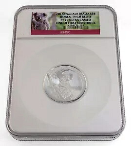 2015-P オーストラリア 5オンスS$8 シルバー コアラ ハイ レリーフ NGC PF70 ウルトラ カメオ CoA｜WORLD RESOURCE【KING店】