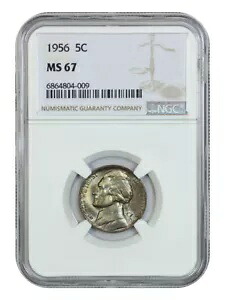 1956 5C NGC MS67 - ジェファーソン ニッケル｜WORLD RESOURCE【KING店】