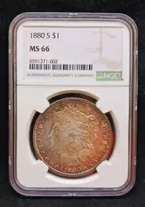 1880 S NGC MS66 モルガン シルバー ダラー コイン|WORLD RESOURCE【KING店】