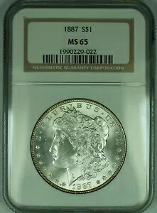 1887 モーガン シルバー ダラー 1 ドル  NGC MS 65 (49)
