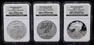 2006 アメリカン イーグル ウエスト ポイント スリー コイン シルバー セット NGC MS69、PF69、PF69 ウルトラ｜WORLD RESOURCE【KING店】