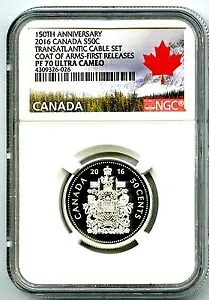 2016 カナダ シルバー プルーフ ハーフダラー NGC PF70 UCAM .9999 ファイン ファースト リリース｜WORLD RESOURCE【KING店】