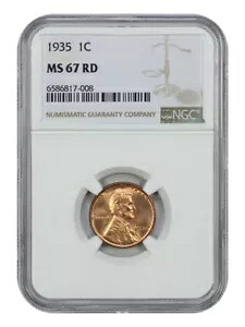 1935 1C NGC MS67RD - リンカーン セント (ウィート リバース)｜WORLD RESOURCE【KING店】