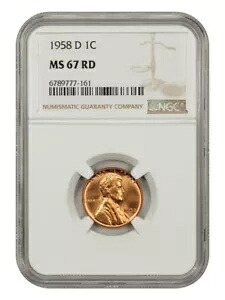 1958-D 1C NGC MS67RD｜WORLD RESOURCE【KING店】