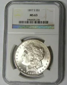 NGC MS63 1897-S モーガン シルバー ダラー サンフランシスコ造幣局 #3984505-236|WORLD RESOURCE【KING店】