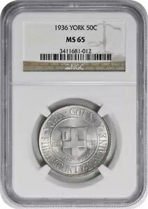 ヨーク記念シルバー ハーフダラー 1936 MS65 NGC