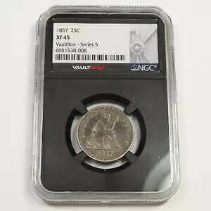 1857 P NGC XF45 - 金庫 - 着席リバティ クォーター 25c 米国コイン #49153A｜WORLD RESOURCE【KING店】