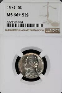 1971 ジェファーソン シルバー ニッケル NGC MS66+ 5FS フル ステップ *DoubleJCoins* 9104-96｜WORLD RESOURCE【KING店】