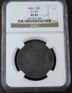1826 キャップド バスト ハーフダラー NGC XF 45 O-107 米国造幣局 50C コイン|WORLD RESOURCE【KING店】