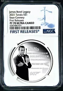 2021 ジェームズ ボンド レガシー サー ショーン コネリー シルバー プルーフ $1 1オンス コイン NGC PF70 FR|WORLD RESOURCE【KING店】