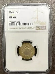1869 シールド ニッケル MS 61 NGC (チェルシー)｜WORLD RESOURCE【KING店】 116,050円