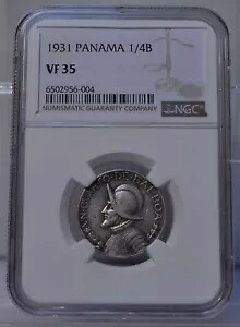 1931 パナマ 1/4 バルボア NGC VF35 シルバー コイン|WORLD RESOURCE【KING店】