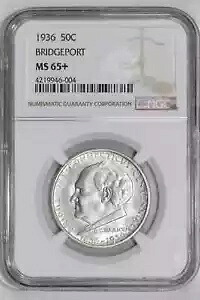 1936 ブリッジポート シルバー 記念ハーフダラー NGC MS65+|WORLD RESOURCE【KING店】