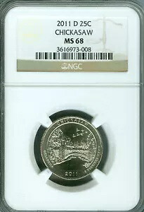 2011 D チカソー クォーター NGC MS68 最高級グレード。