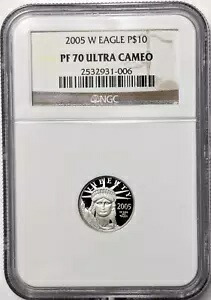 2005 W P$10 1/10 オンス アメリカン イーグル プラチナ プルーフ NGC PF70 115,500円