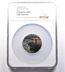 2021 カナダ 30 ドル シルバー 印象的なアイコン バイソン PF70 UCAM NGC *4693|WORLD RESOURCE【KING店】
