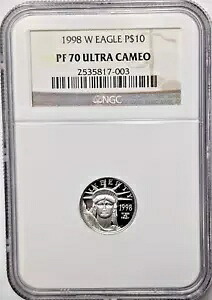 1998 W P$10 1/10 オンス アメリカン イーグル プラチナ プルーフ NGC PF70