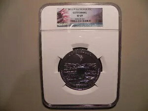 2011-P ゲティスバーグ 5 オンス シルバー アメリカ ザ ビューティフル 標本 コイン NGC SP69｜WORLD RESOURCE【KING店】