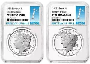 2024 S モーガン & ピース シルバー ダラー $1 NGC PF70 UCameo 発行初日 891|WORLD RESOURCE【KING店】