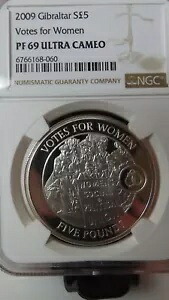 NGC PF69 ジブラルタル 2009 年女性投票 英国の歴史 シルバー 5 ポンド プルーフ｜WORLD RESOURCE【KING店】 118,800円