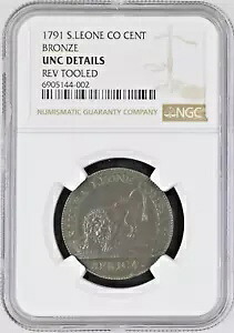 1791 シエラレオネ会社 ラージ 1 セント 1c NGC グレード未流通 詳細 KM#1|WORLD RESOURCE【KING店】