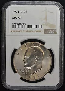 1971-D MS 67 NGC US 米国アイク (アイゼンハワー) ドル $1｜WORLD RESOURCE【KING店】