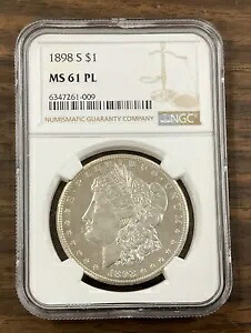 1898 S - $1 - モーガン シルバー ダラー - NGC - MS 61 - プルーフライク｜WORLD RESOURCE【KING店】