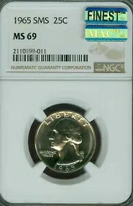 1965 クォーター NGC MS69 PQ MAC 最高級スポットレス ローポップ *｜WORLD RESOURCE【KING店】 345,015円