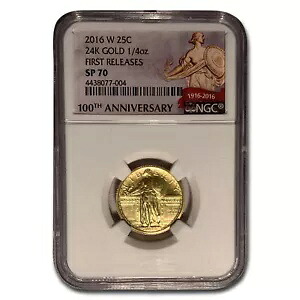2016-W 1/4 オンス ゴールド スタンディング リバティ クォーター SP-70 NGC (ER/FR)｜WORLD RESOURCE【KING店】 376,695円